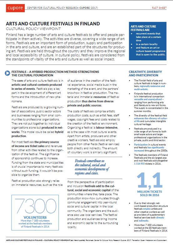 Cupore Fact Sheet