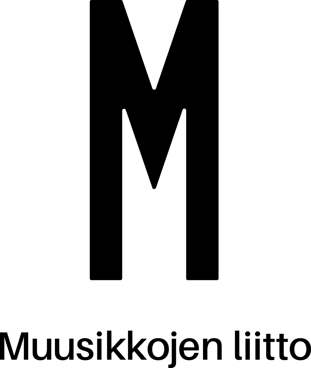 Muusikkojen liiton logo. Logo for The Finnish Musicians’ Union.