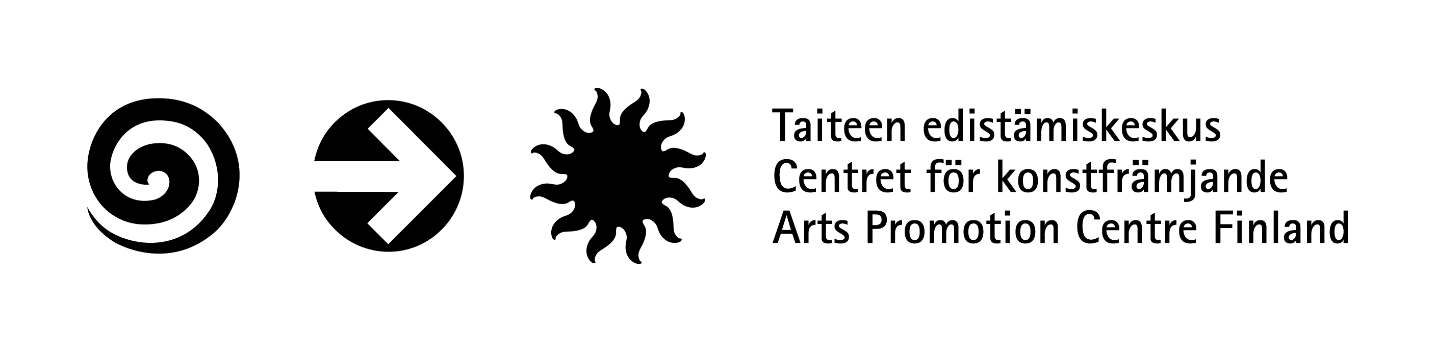 Taiteen edistämiskeskuksen logo. Logo for Arts Promotion Center Finland. Logon för Centret för konstfrämjande.