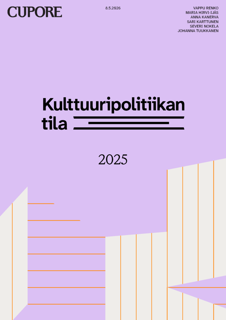 Kulttuuripolitiikan tila 2025 - Cupore